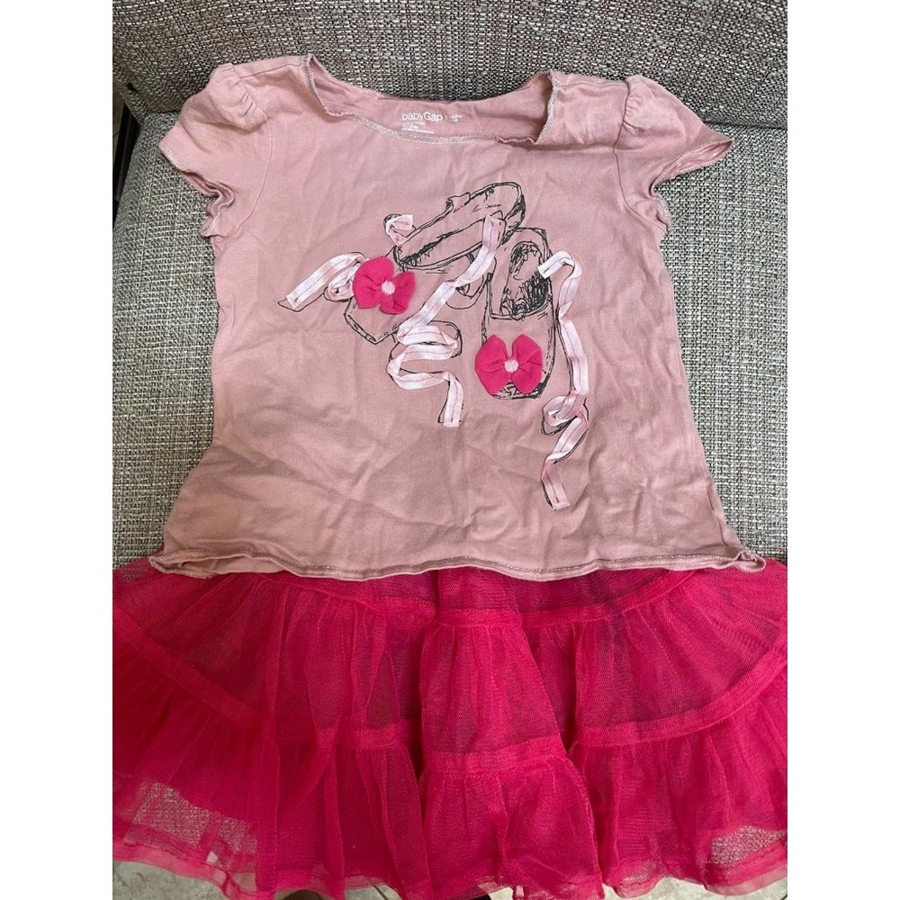 pink ballerina tshirt and skirt